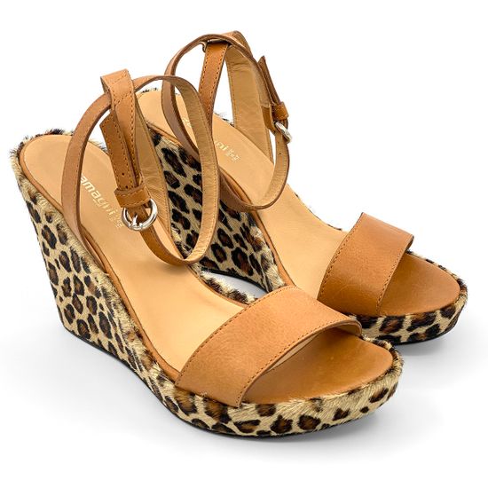 Босоножки Zamagni коричневые кожаные/пони леопард - фото 7, 5260 ZAM LEO