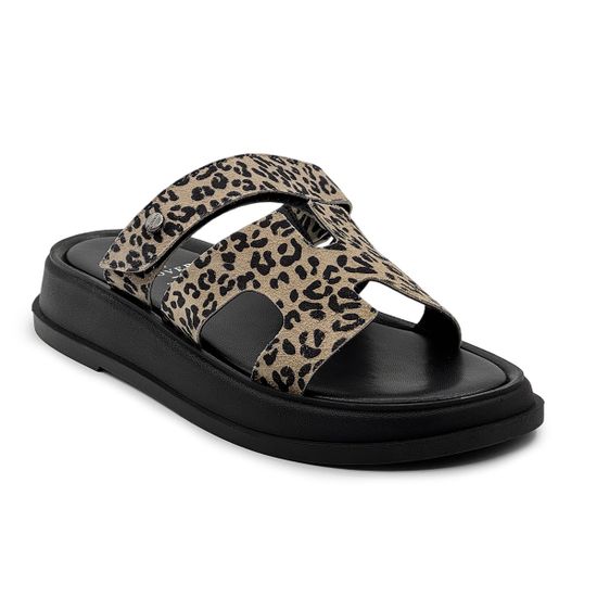 Сабо CV Cover леопардовый принт замшевые - фото 2, 1623-25 COV LEO