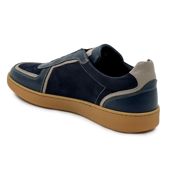 Кроссовки Giampieronicola синие/серые кожа/нубук - фото 3, H44558 GPN BLU GRIGIO