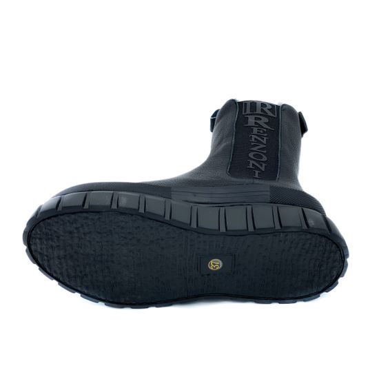 Ботинки Ilasio Renzoni черные кожаные МЕХ - фото 4, C605 IR