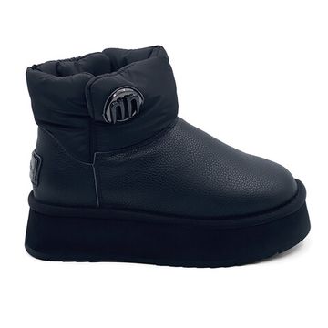 Ботинки Nila Nila черные кожаные на меху - фото 1, 24IUG346 NIL NERO