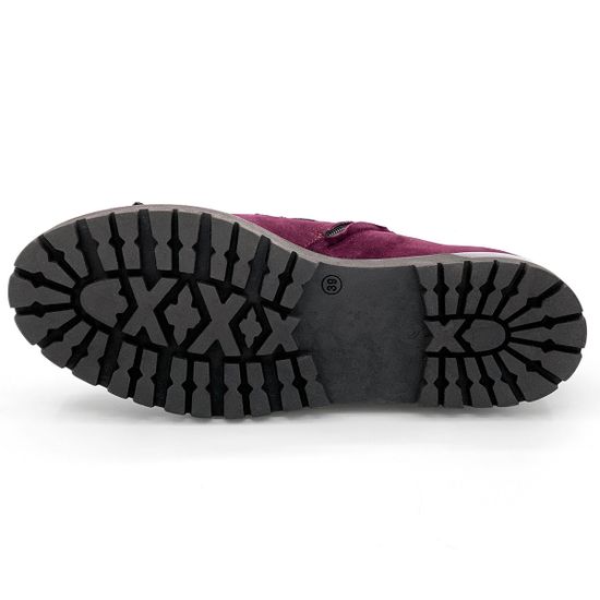 Ботинки Loretta Pettinari бордовые замшевые МЕХ - фото 4, 5403M-630 LP