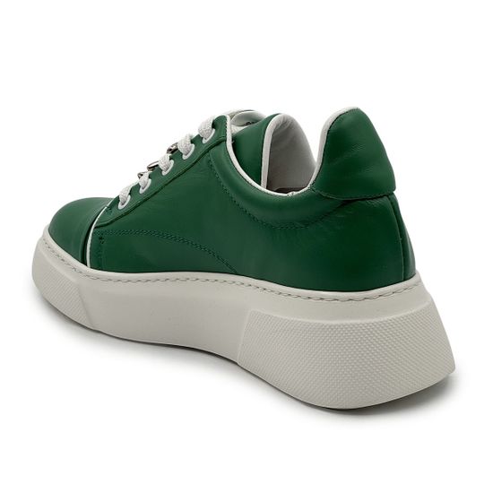 Кеды CV COVER зеленые кожаные демисезонные - фото 3, 456-02 COV VERDE