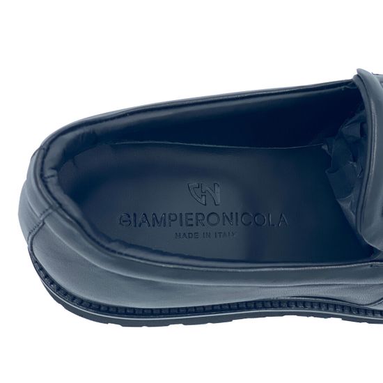 Слипоны Giampieronicola черные кожаные демисезонные - фото 7, 
