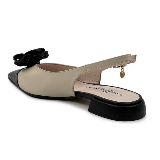 Туфли женские Ilasio Renzoni кожаные бежевые/черные - фото 3, 8078 IR