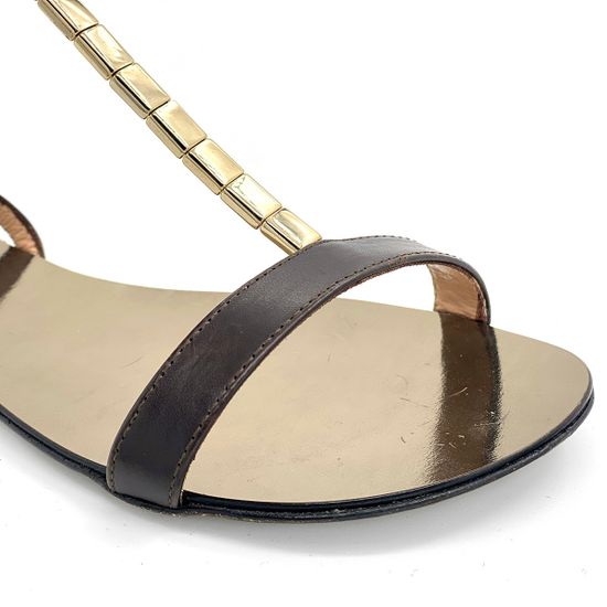 Босоножки Renzi кожаные коричневые - фото 4, 