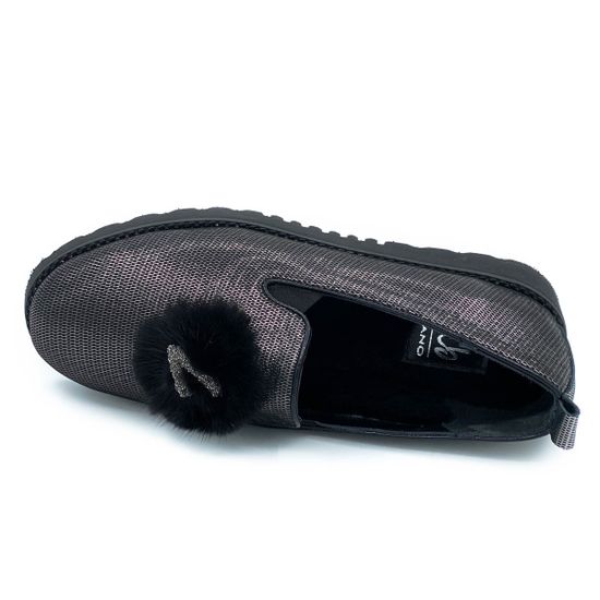 Полуботинки Lab Milano черные кожаные МЕХ - фото 5, 