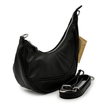 Сумка-банан Renato Angi черная кожаная - фото 2, 3202181 RA NERO