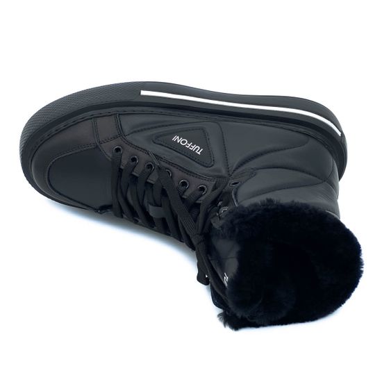 Ботинки Tuffoni черные кожаные МЕХ - фото 5, 3622002LF TUF NERO