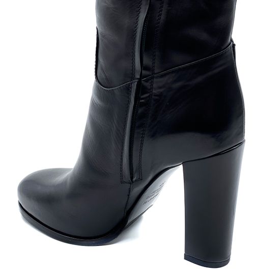 Сапоги Renzi черные кожаные демисезонные - фото 7, 