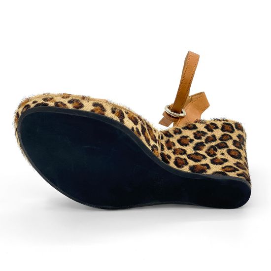 Босоножки Zamagni коричневые кожаные/пони леопард - фото 5, 5260 ZAM LEO