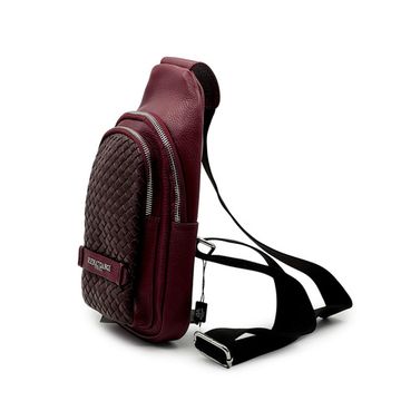 Рюкзак Renato Angi бордовый из плетеной кожи - фото 2, 3451317 RA BORDO