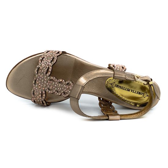 Босоножки Loretta Pettinari золотые - фото 5, 