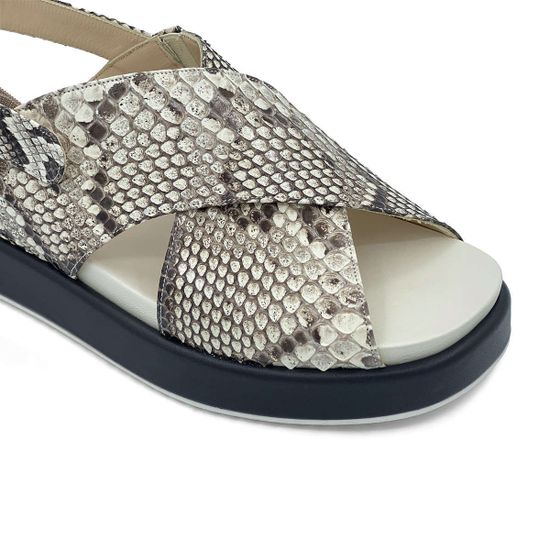 Босоножки Elisa Di Venezia бежевые кожаные &quot;Piton&quot; - фото 6, E10628 ELISA PITON