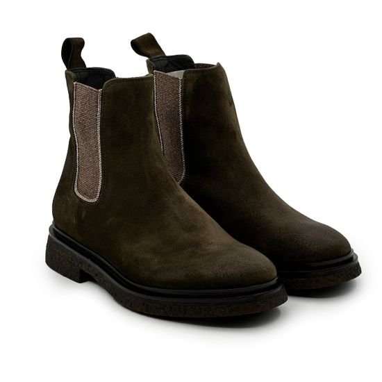 Ботинки челси FRU.IT зеленые замшевые на байке - фото 8, 8933L FR VERDE