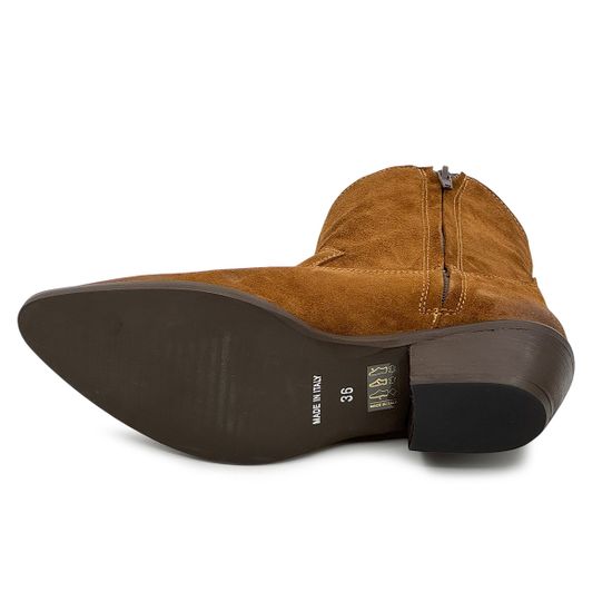 Ботинки-казаки NILA&amp;NILA коричневые замшевые демисезонные - фото 4, DJ-PT09 NIL MORO