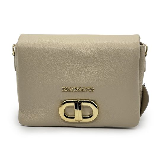 Сумка кросс-боди Di Gregorio бежевая кожаная - фото 1, 8940 DG LATTE