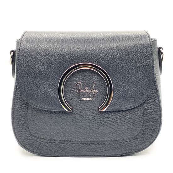 Сумка кросс-боди Renato Angi черная кожаная - фото 1, 