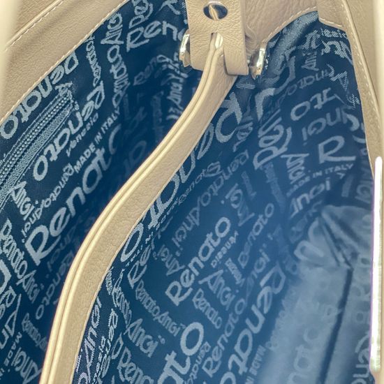 Сумка Renato Angi бежевая кожаная - фото 5, 