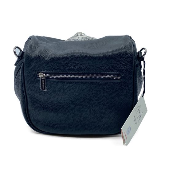 Сумка Renato Angi черная кожаная со львом - фото 3, 