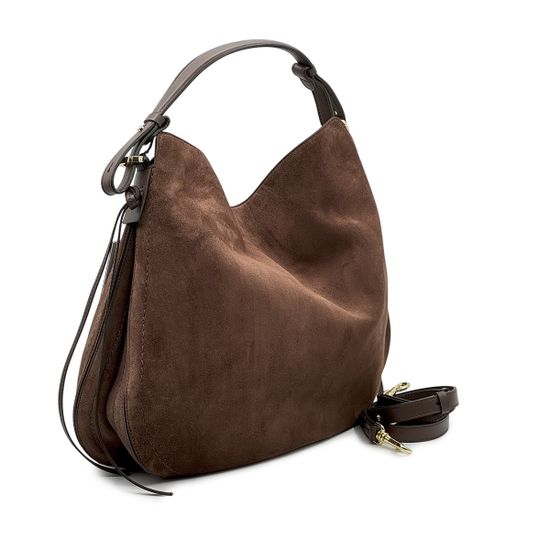 Сумка Loristella коричневая замшевая - фото 2, 3032 LS CACAO