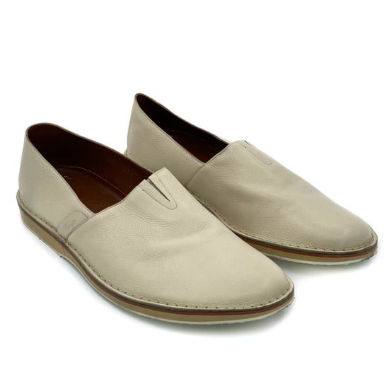 Слипоны Coupe бежевые кожаные - фото 6, 