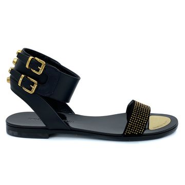 Босоножки Loretta Pettinari черные кожаные - фото 1, 4735 LP