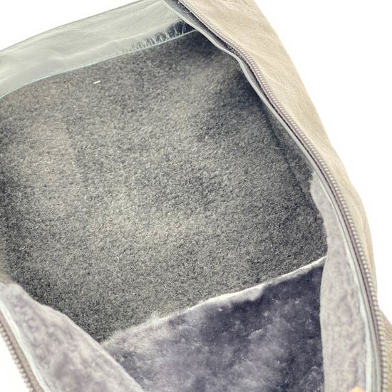 Сапоги Giorgio Piergentili серые замшевые МЕХ - фото 6, 