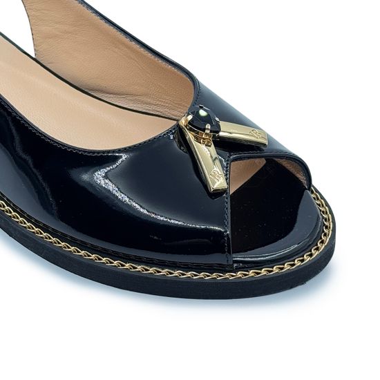 Босоножки ilasio Renzoni черные лакированная кожа - фото 6, H6590 IR NERO