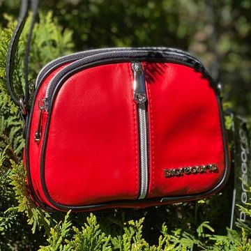 Сумочка Di Gregorio кросс-боди красная кожаная маленькая - фото 1, 8829 DG ROSSO