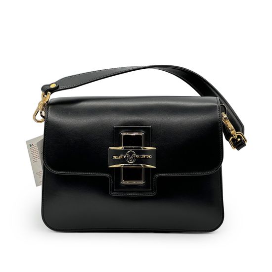 Сумка Valentino Orlandi черная кожаная - фото 1, 