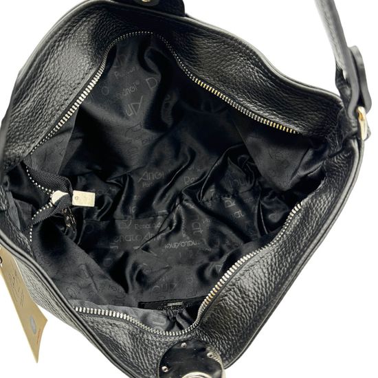 Сумка Renato Angi черная кожаная - фото 5,