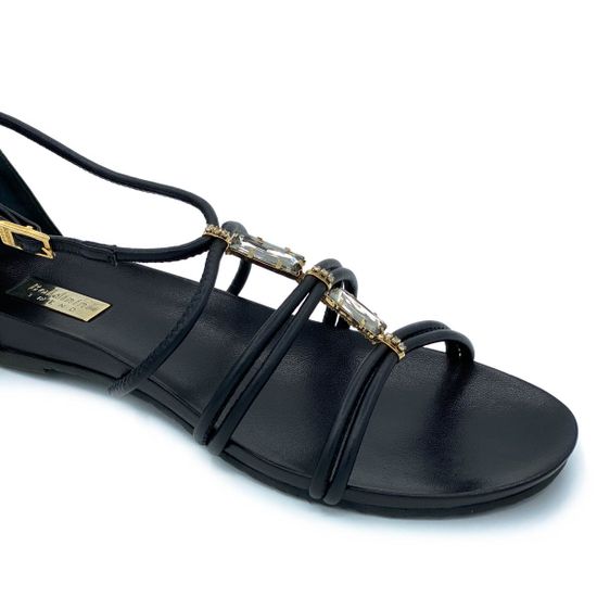 Босоножки Baldinini черные кожаные - фото 5, 