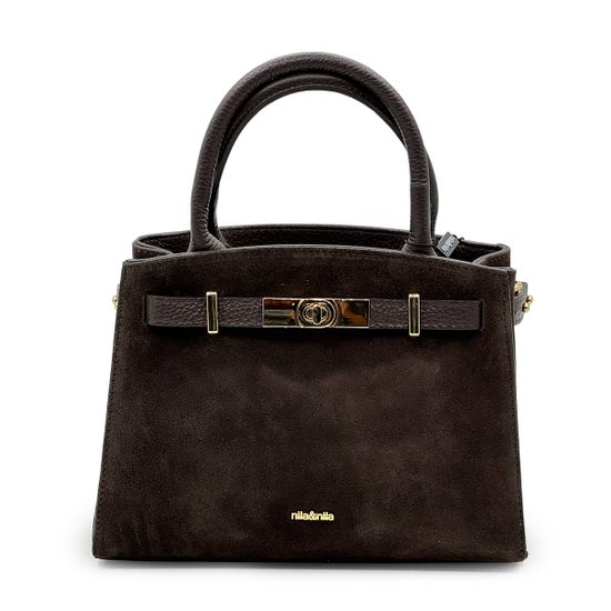 Сумка Nila&amp;Nila коричневая замшевая - фото 1, BNN9010 NIL MORO