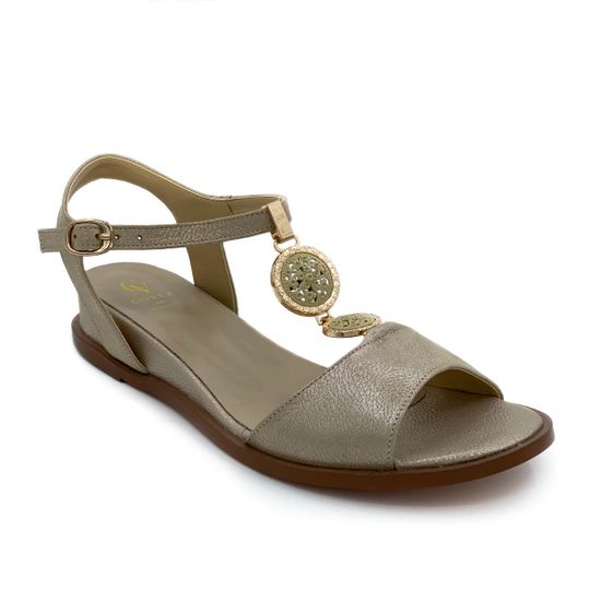 Босоножки Cover бежевые кожаные - фото 2, 