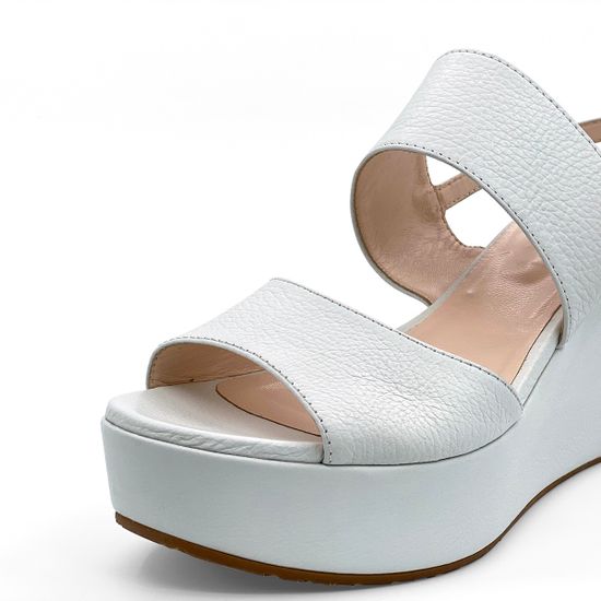 Босоножки Tiffi белые кожаные - фото 6, 