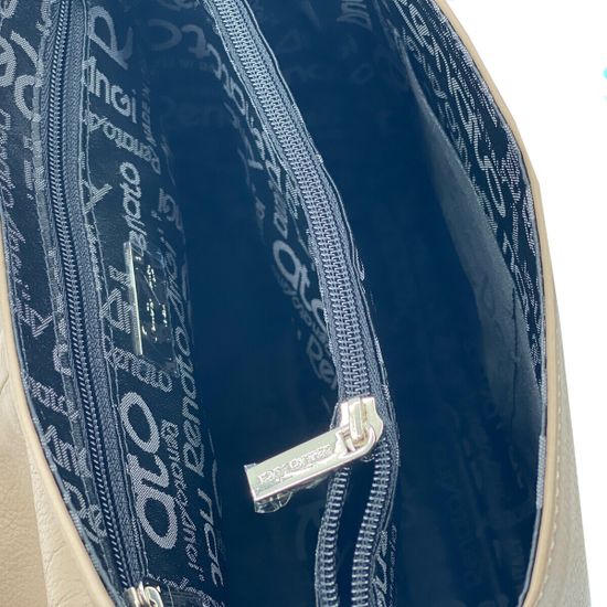 Сумка Renato Angi бежевая кожаная - фото 5, 