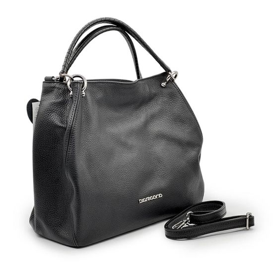 Сумка Di Gregorio черная кожаная - фото 2, 8993 DG NERO