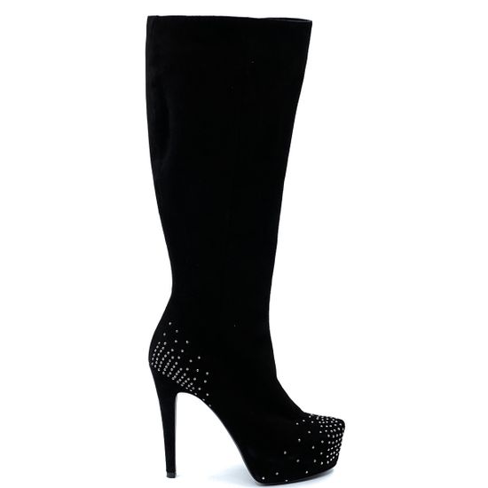 Сапоги Renzi черные замшевые демисезонные - фото 1, 414020 RZ