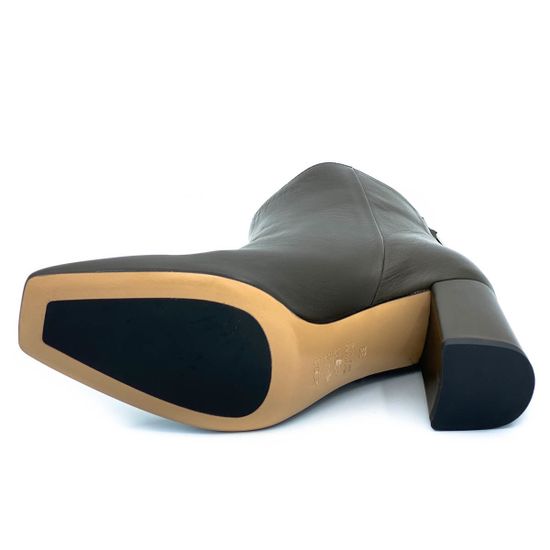 Ботильоны Tiffi зеленые кожаные демисезонные - фото 4, Q539/70V TI OLIVE