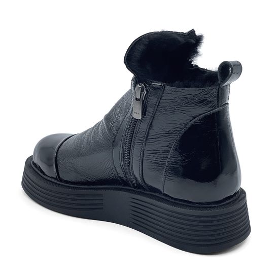 Ботинки Tuffoni черные наплак на меху - фото 3, 