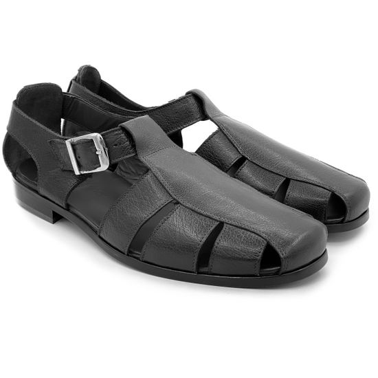 Сандалии Giampieronicola темно-синие кожаные - фото 7, 