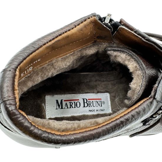 Ботинки Mario Bruni коричневые кожаные на меху - фото 7, 14859 MB TDM