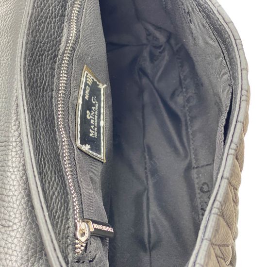 Сумка Marina Creazioni черная кожаная - фото 5, 