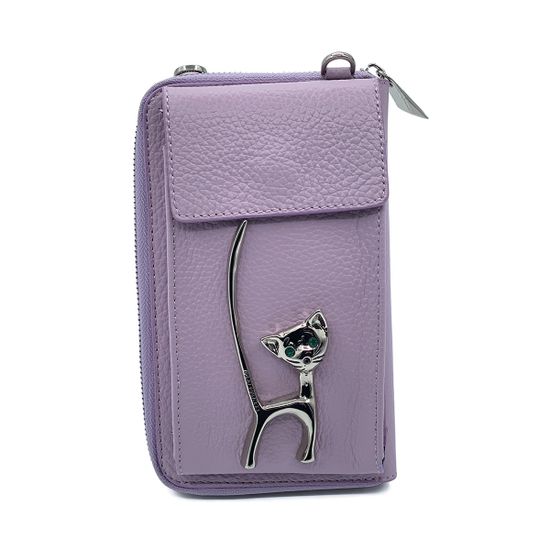 Кошелек-сумка Renato Angi фиолетовый кожаный - фото 1, 