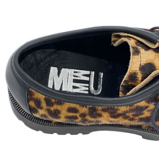 Полуботинки Mimmu черно-коричневые пони демисезонные - фото 7, E007E2 MIM LEO