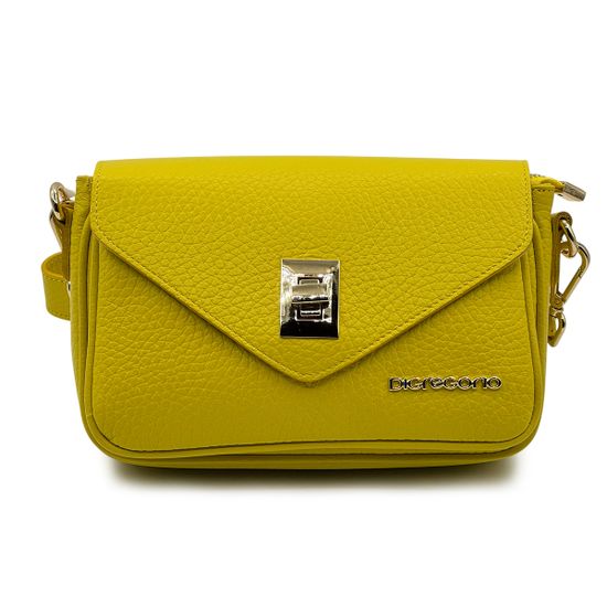 Сумка кросс-боди Di Gregorio желтая кожаная - фото 1, 8889 DG GIALLO