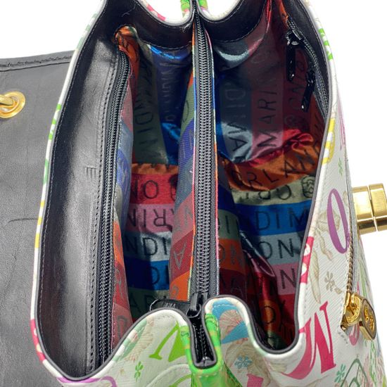 Сумка Marino Orlandi черно-белая кожаная мультиколор - фото 8, 4869 MO BIANCO