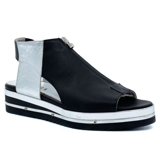 Босоножки Mara черно-серебряные - фото 2, 