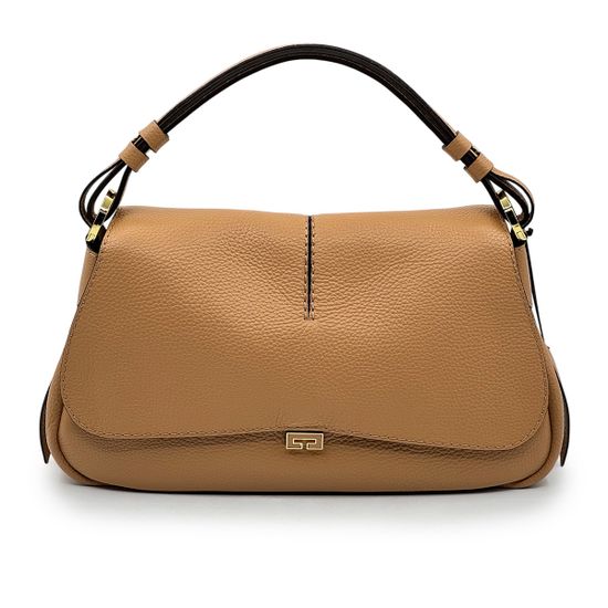 Сумка Loristella бежевая кожаная - фото 1,